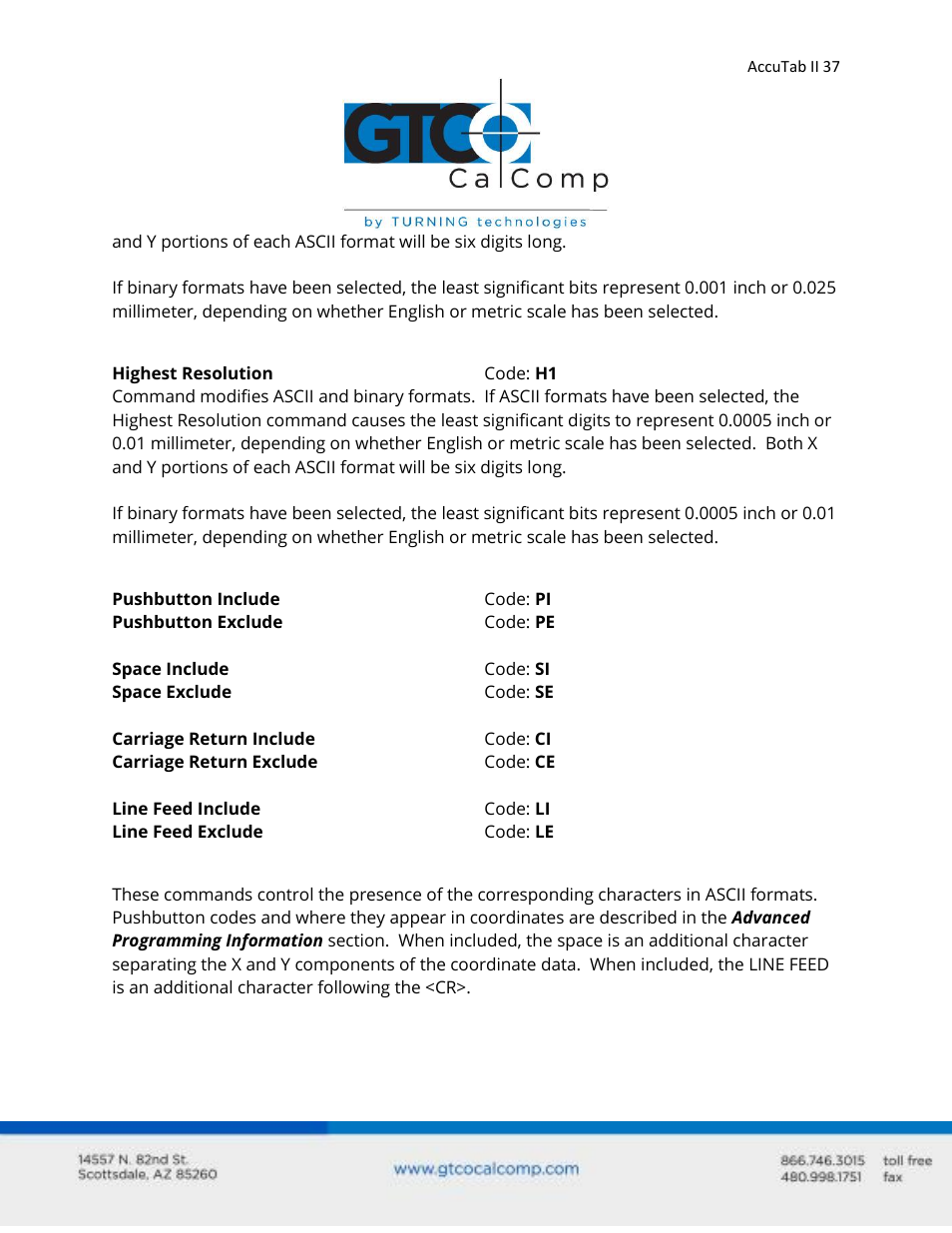 GTCO AccuTab II - Users Guide User Manual | Page 37 / 65