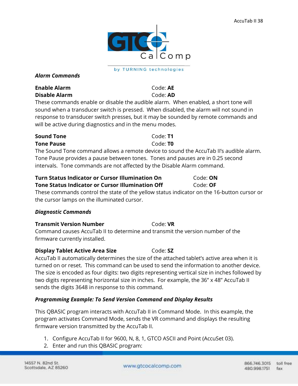 GTCO AccuTab II - Users Guide User Manual | Page 38 / 65