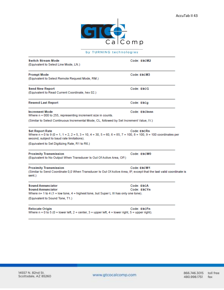 GTCO AccuTab II - Users Guide User Manual | Page 43 / 65