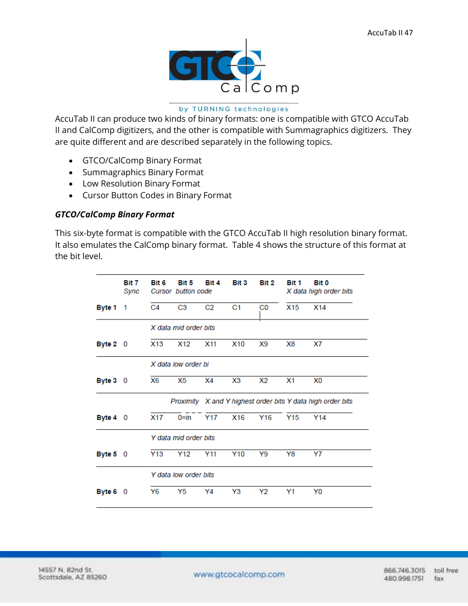 GTCO AccuTab II - Users Guide User Manual | Page 47 / 65