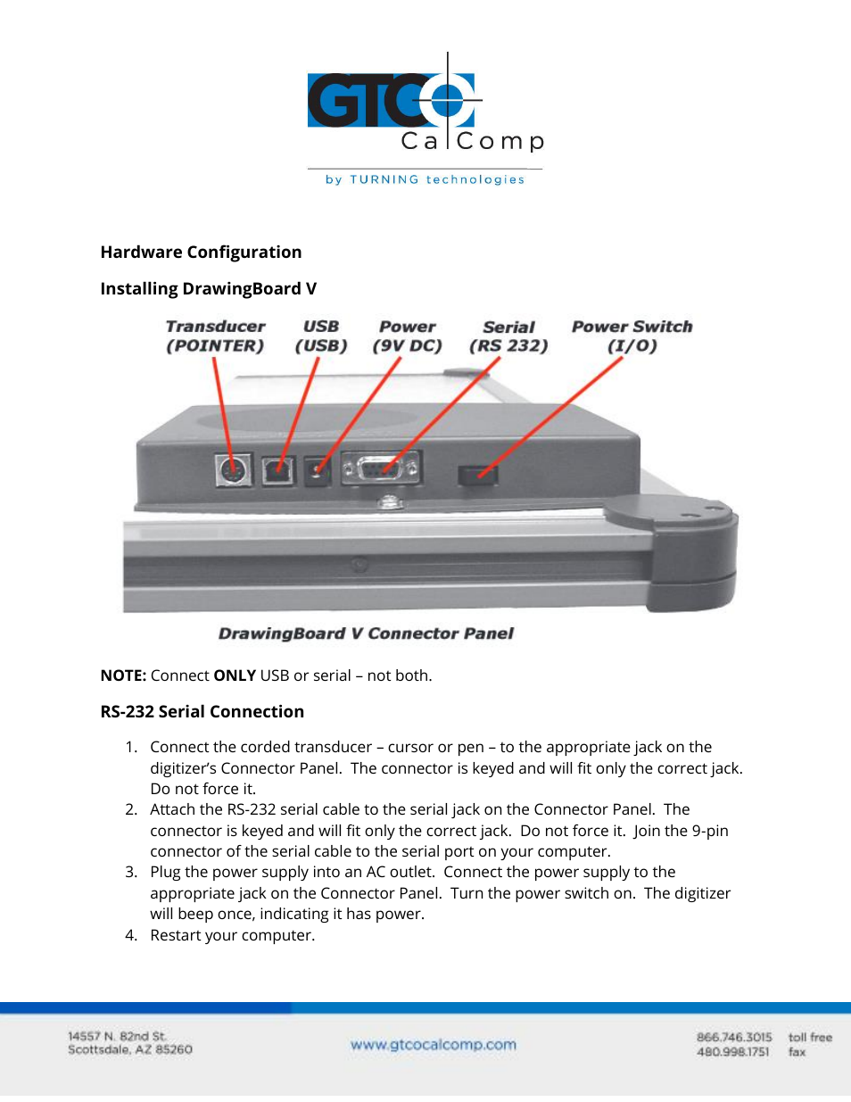 GTCO DrawingBoard V - Quick Start Guide User Manual | Page 2 / 3