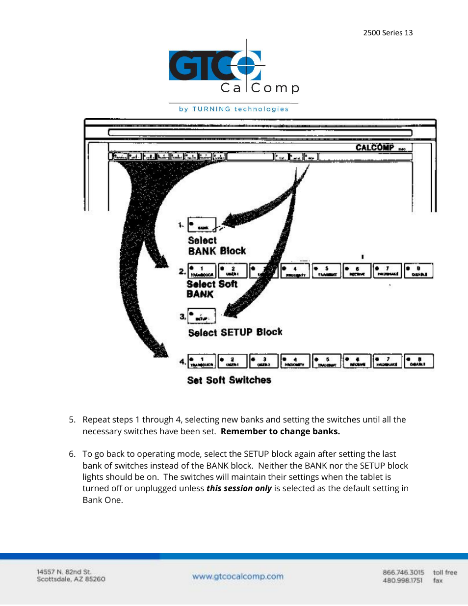 GTCO 2500 Series - Users Guide 1/3 User Manual | Page 13 / 28