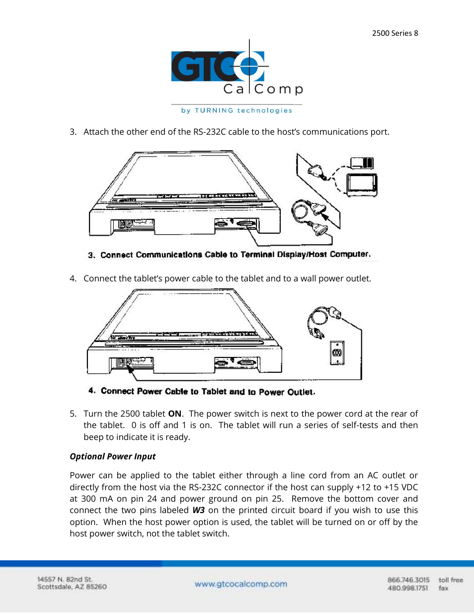 GTCO 2500 Series - Users Guide 1/3 User Manual | Page 8 / 28