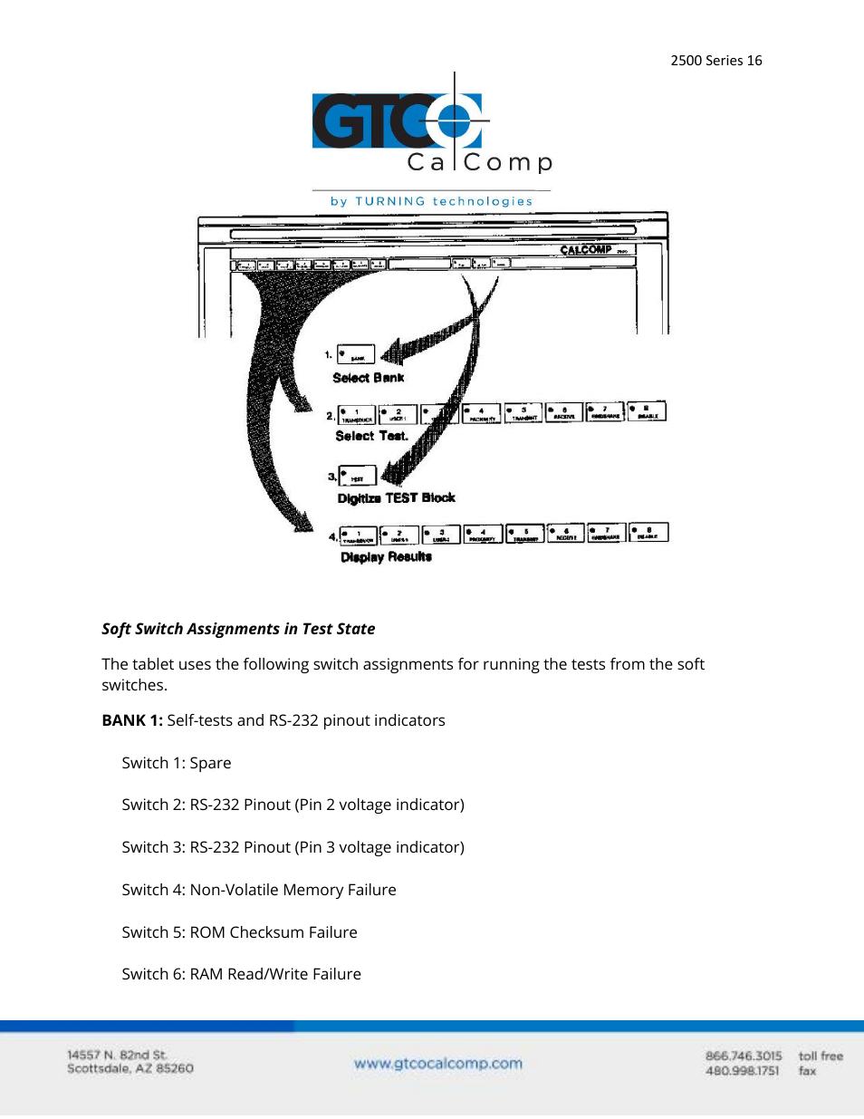 GTCO 2500 Series - Users Guide 2/3 User Manual | Page 16 / 27