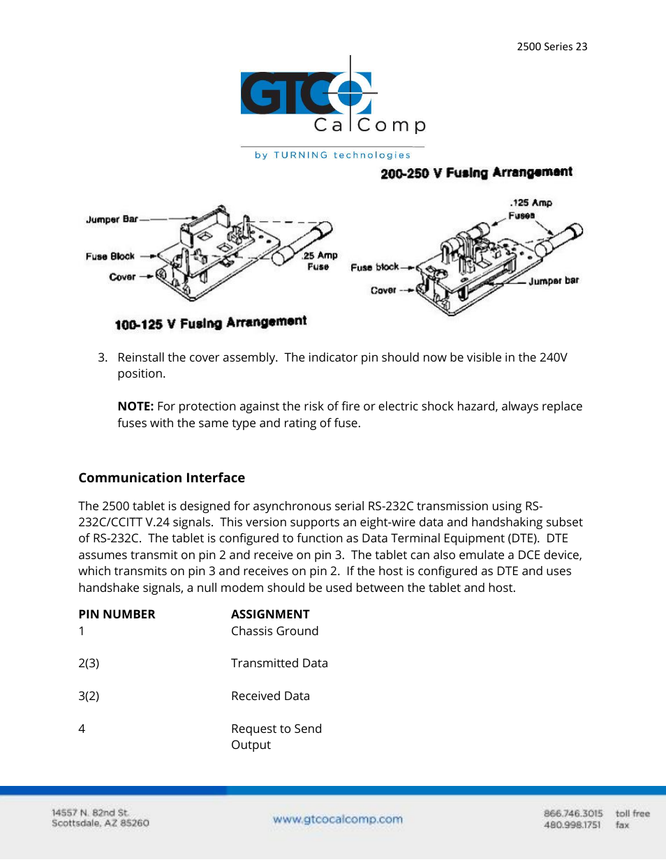 GTCO 2500 Series - Users Guide 2/3 User Manual | Page 23 / 27