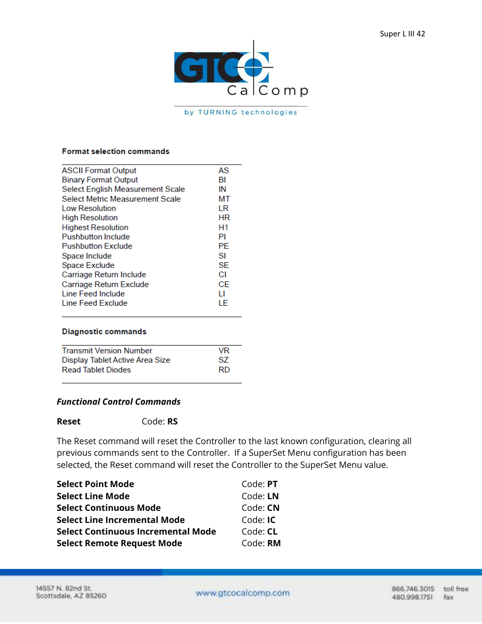 GTCO Super L III - Users Guide User Manual | Page 42 / 76