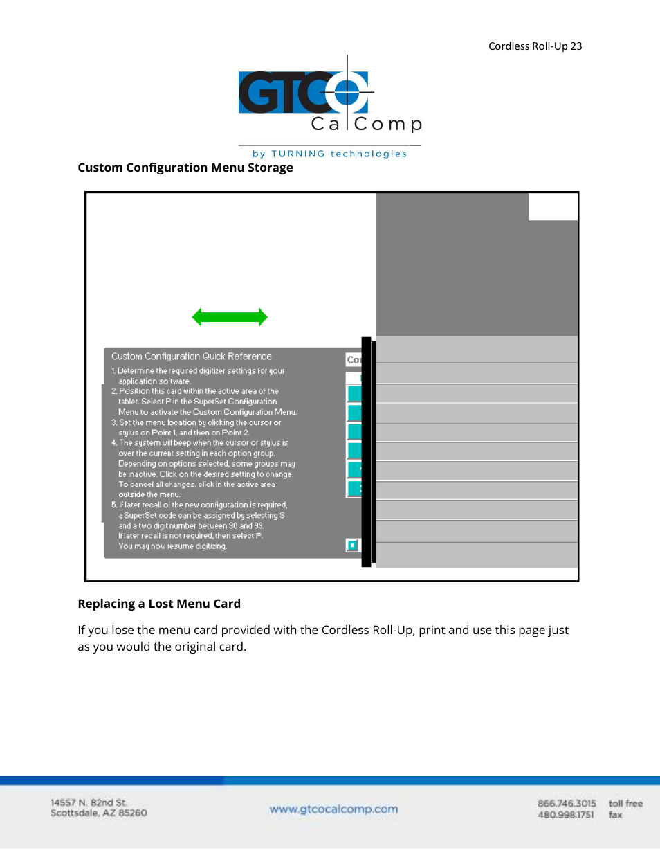 GTCO Cordless Roll-Up - Users Guide User Manual | Page 23 / 74