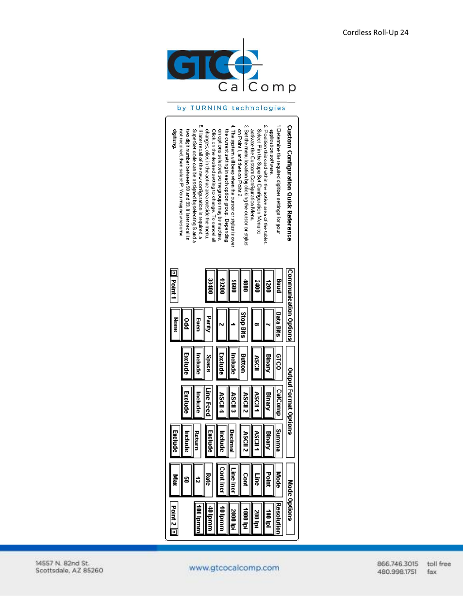 GTCO Cordless Roll-Up - Users Guide User Manual | Page 24 / 74