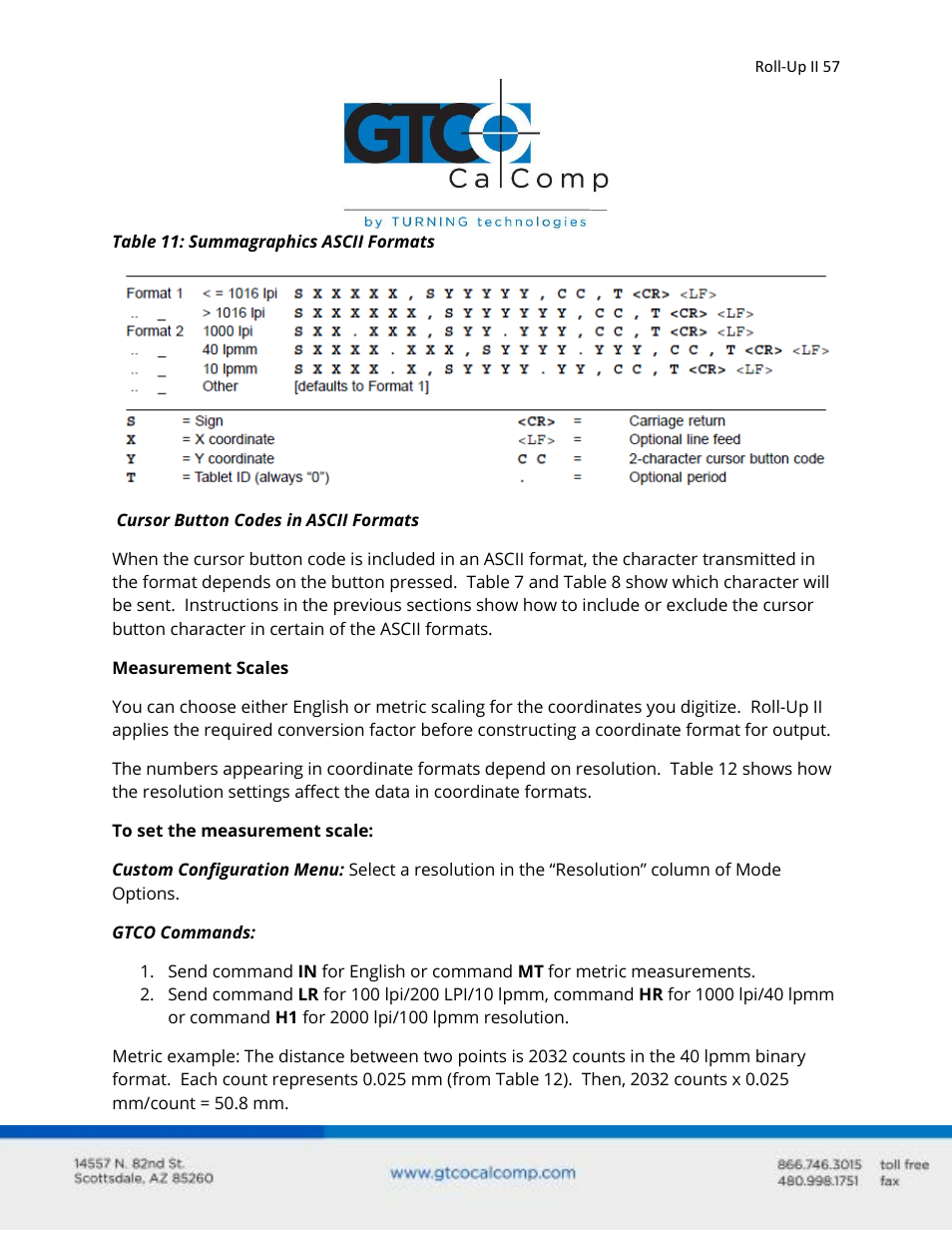 GTCO Roll-Up II - Users Guide User Manual | Page 57 / 70