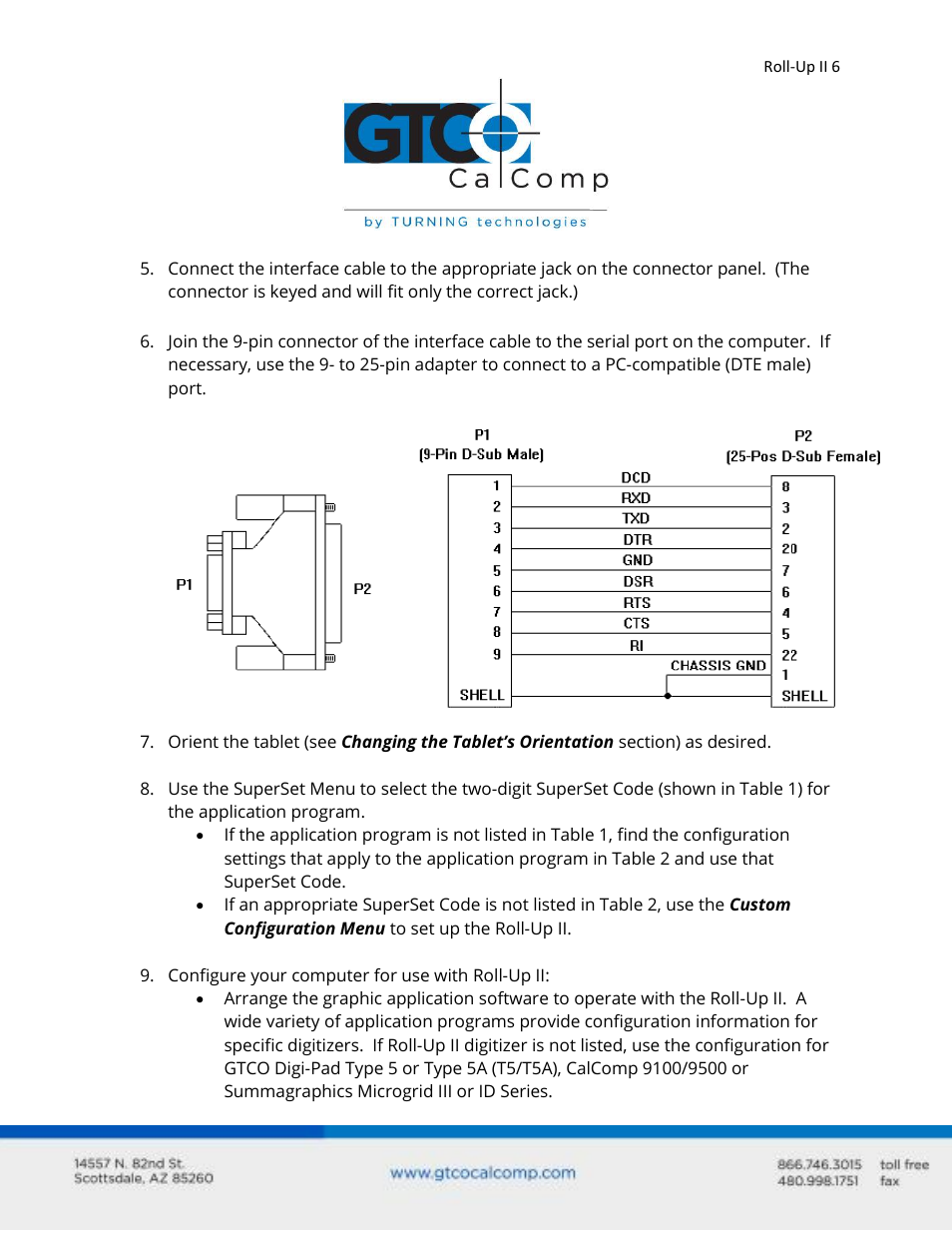 GTCO Roll-Up II - Users Guide User Manual | Page 6 / 70