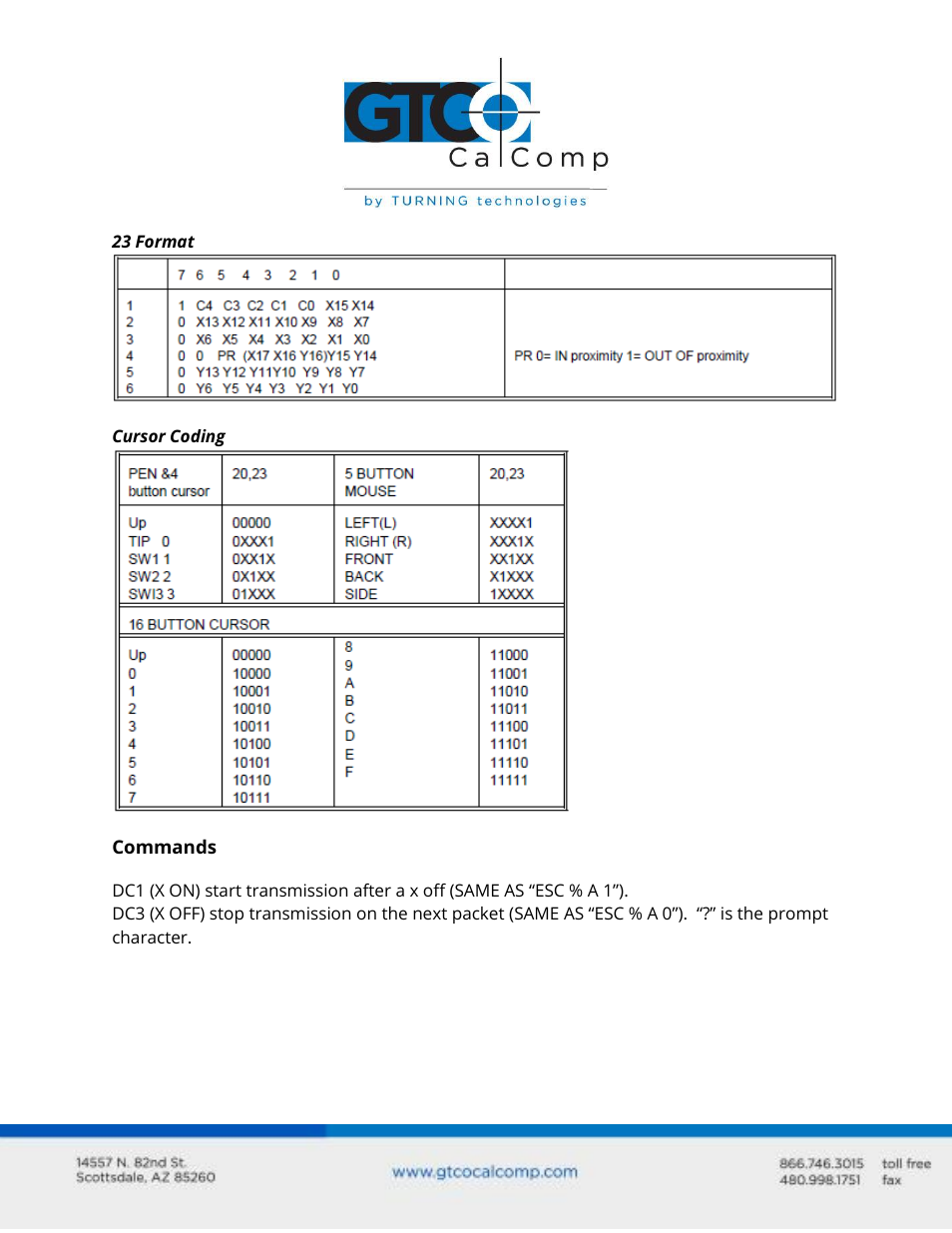 GTCO Small Format Station Command User Manual | Page 4 / 5