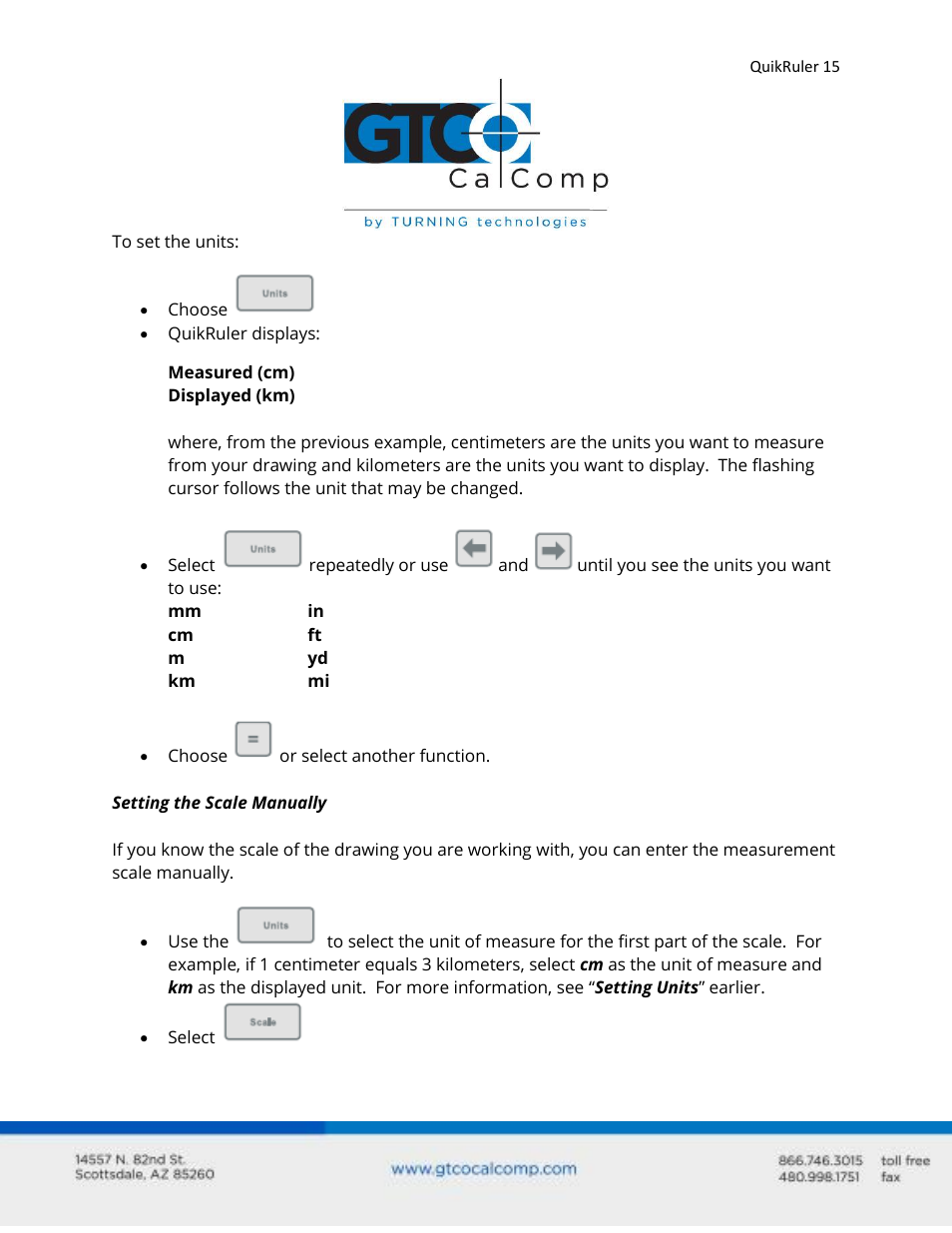 GTCO QuikRuler - Users Guide User Manual | Page 15 / 35