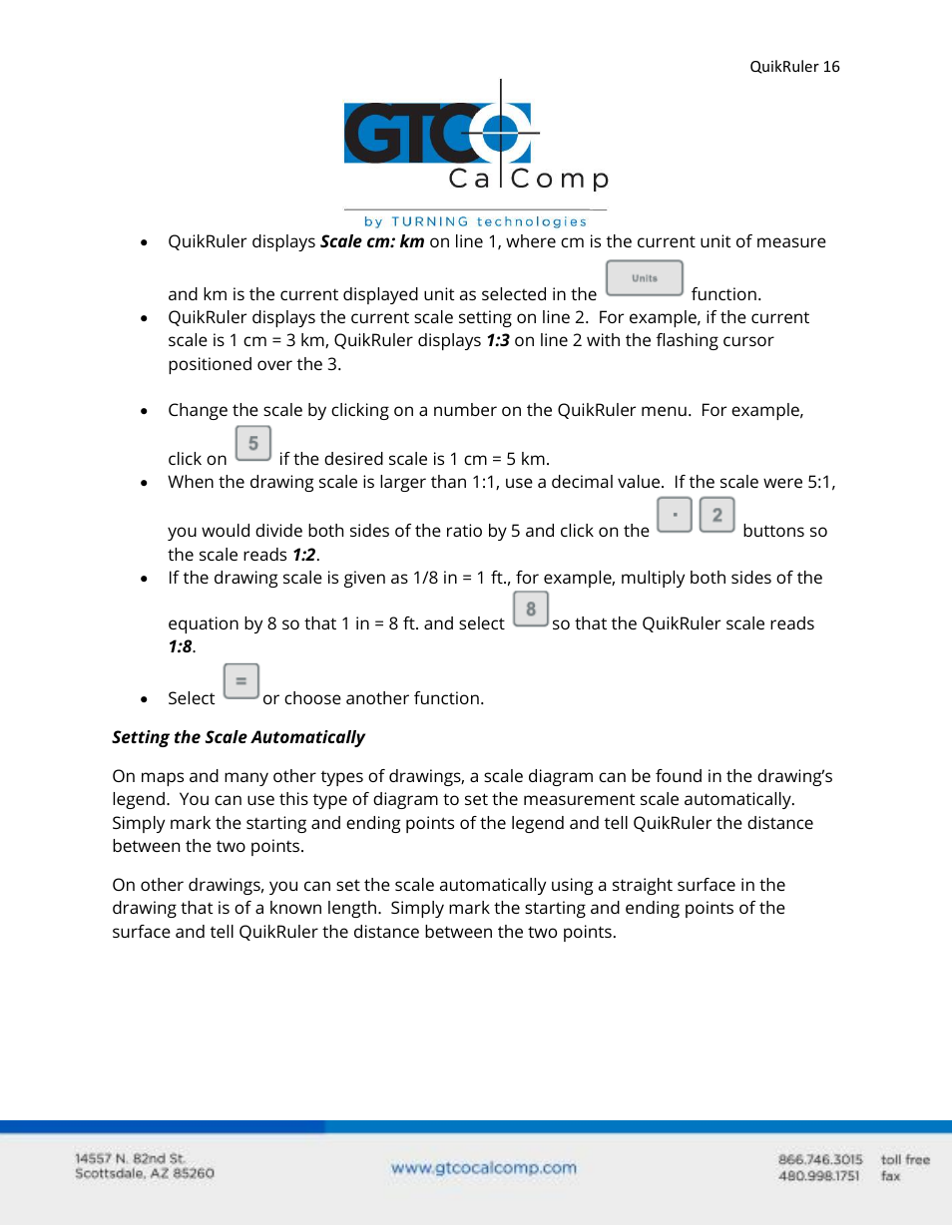 GTCO QuikRuler - Users Guide User Manual | Page 16 / 35