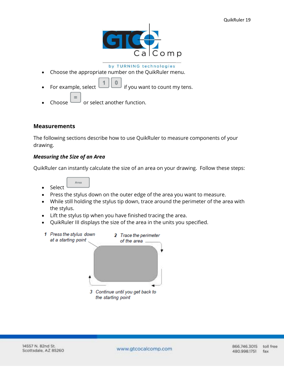 GTCO QuikRuler - Users Guide User Manual | Page 19 / 35