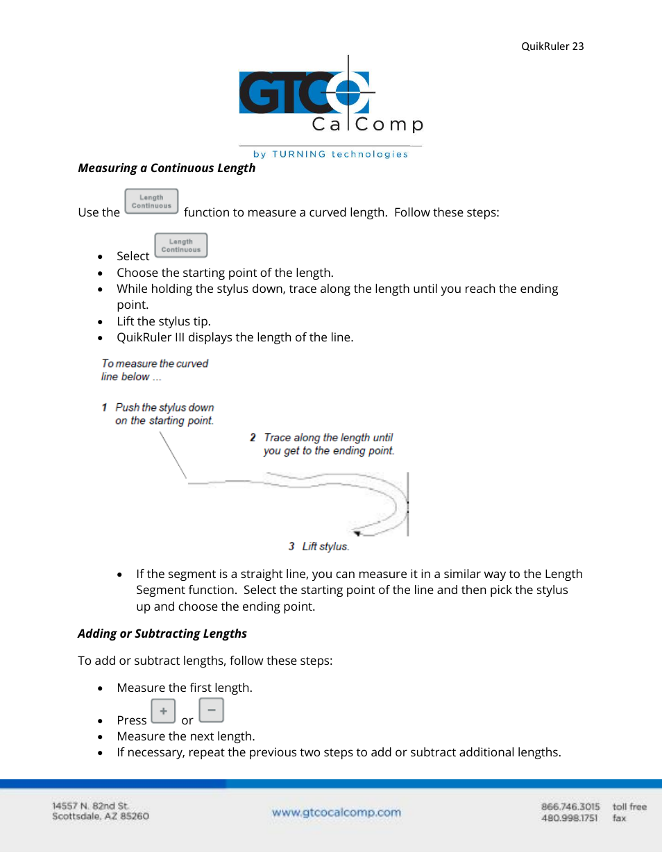 GTCO QuikRuler - Users Guide User Manual | Page 23 / 35