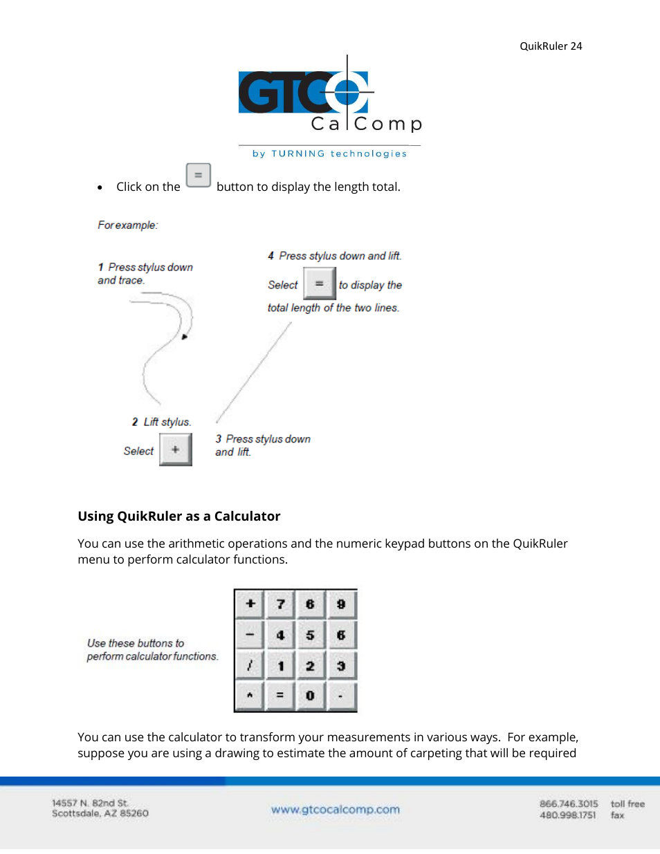 GTCO QuikRuler - Users Guide User Manual | Page 24 / 35