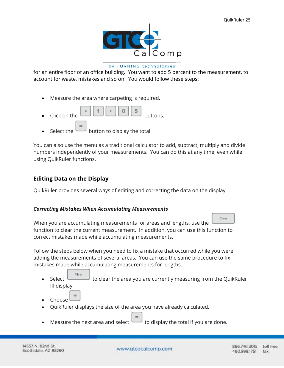 GTCO QuikRuler - Users Guide User Manual | Page 25 / 35