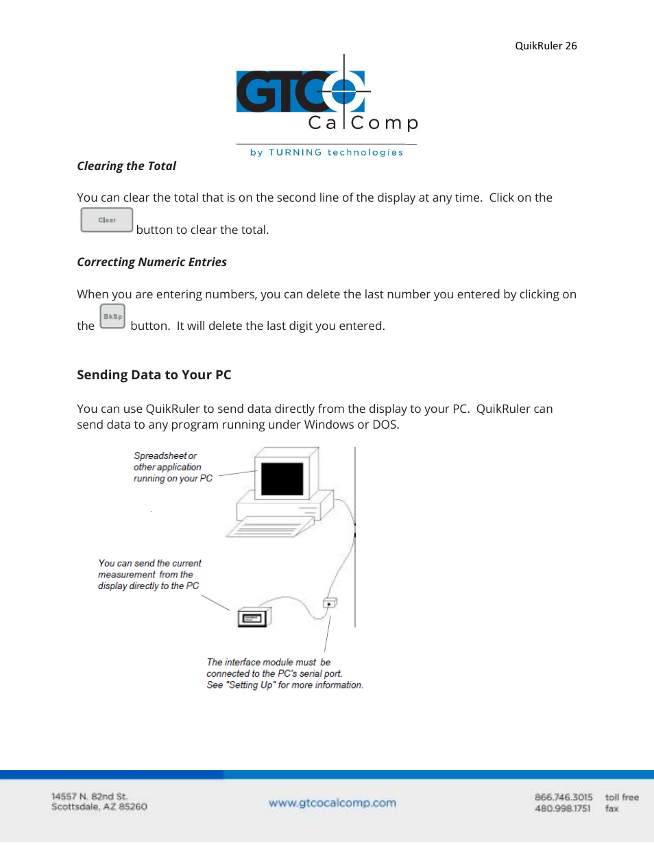 GTCO QuikRuler - Users Guide User Manual | Page 26 / 35