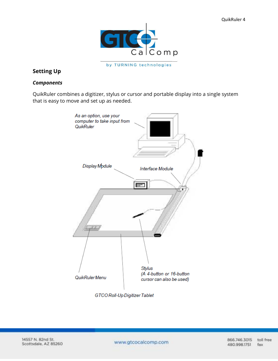 GTCO QuikRuler - Users Guide User Manual | Page 4 / 35