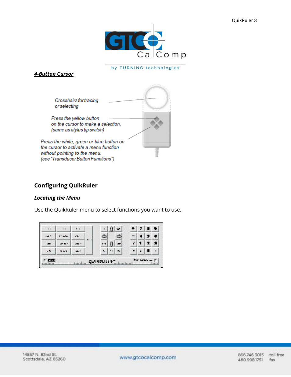 GTCO QuikRuler - Users Guide User Manual | Page 8 / 35