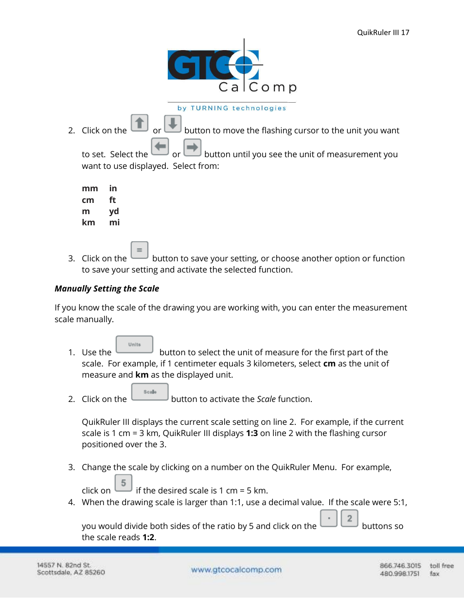 GTCO QuikRuler III - Users Guide User Manual | Page 17 / 42