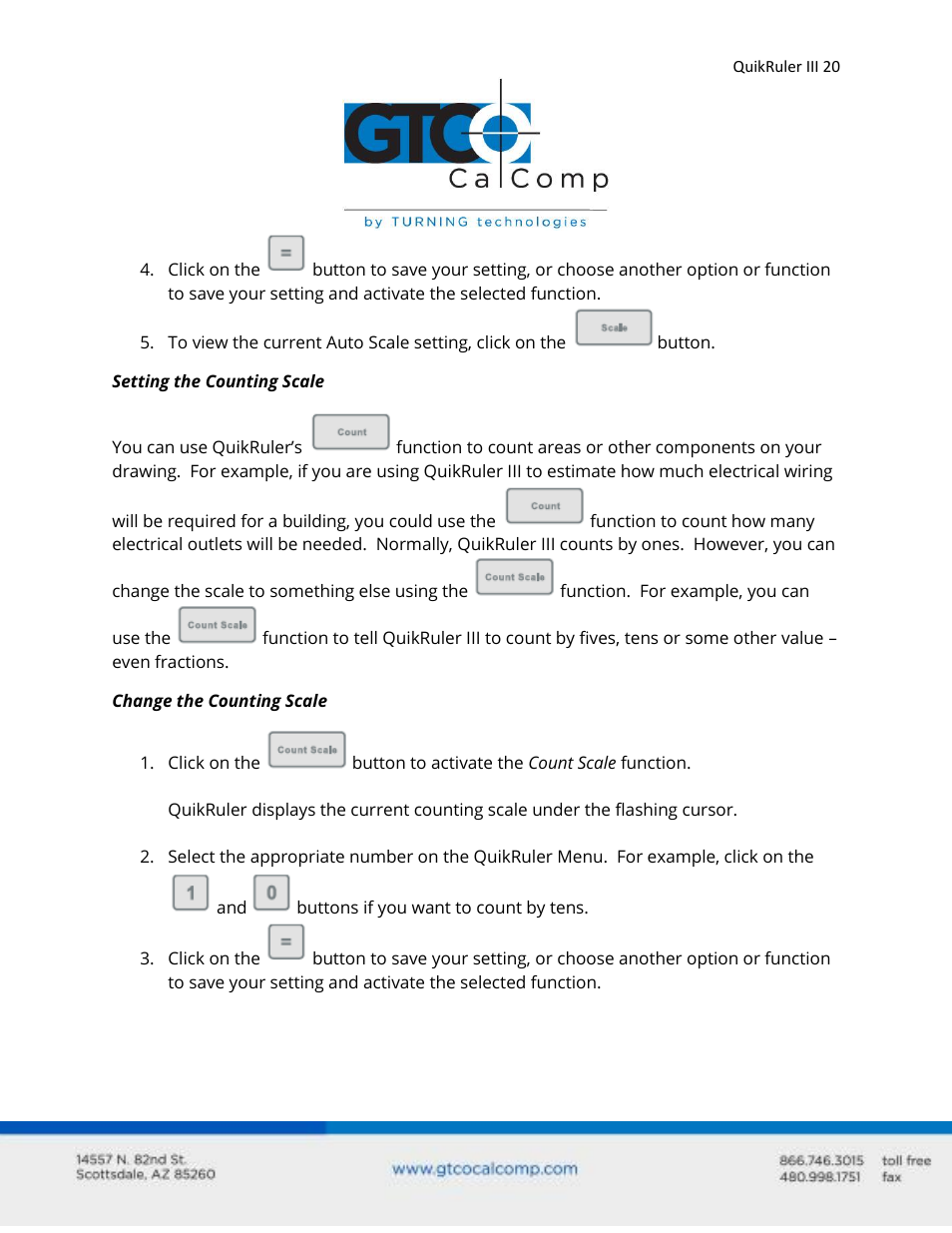 GTCO QuikRuler III - Users Guide User Manual | Page 20 / 42