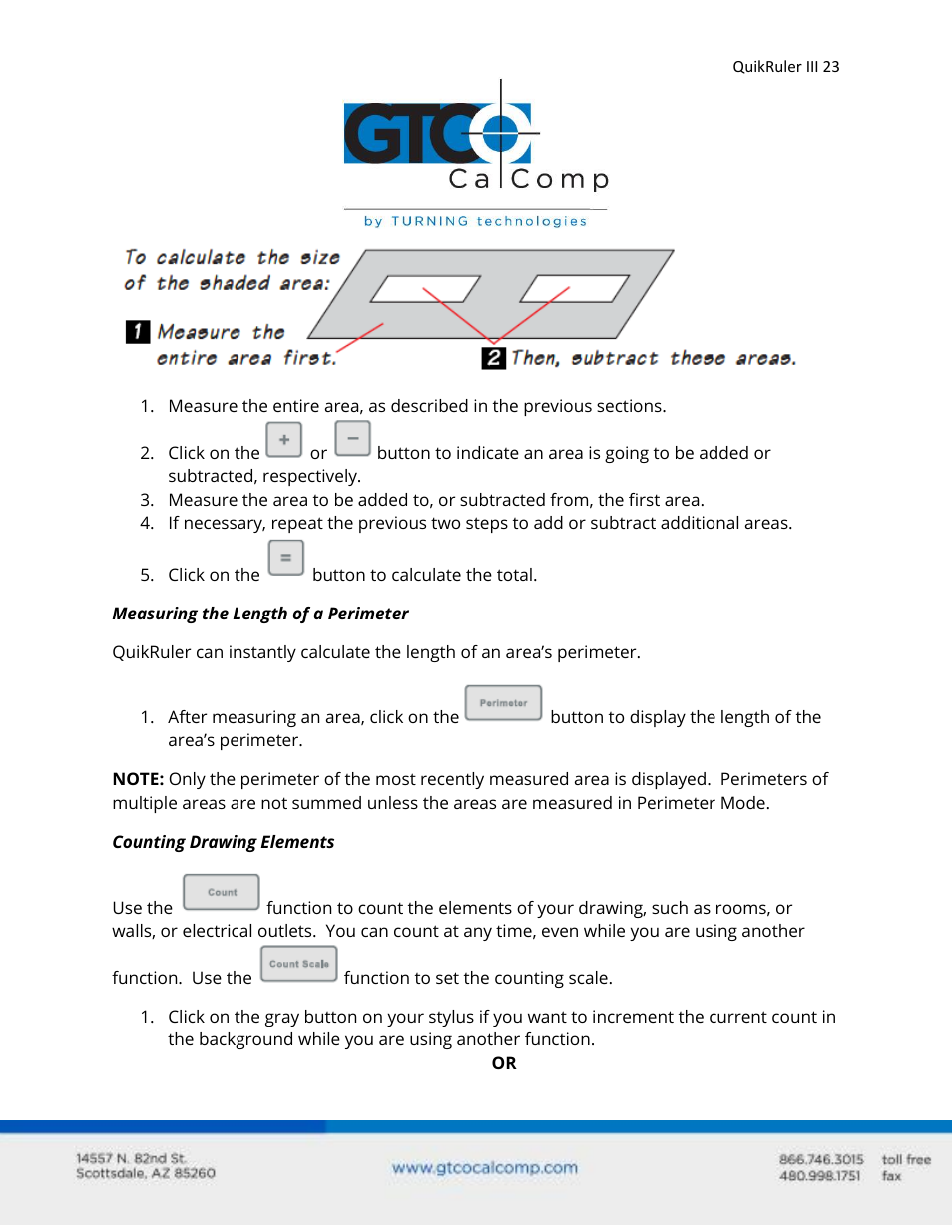 GTCO QuikRuler III - Users Guide User Manual | Page 23 / 42