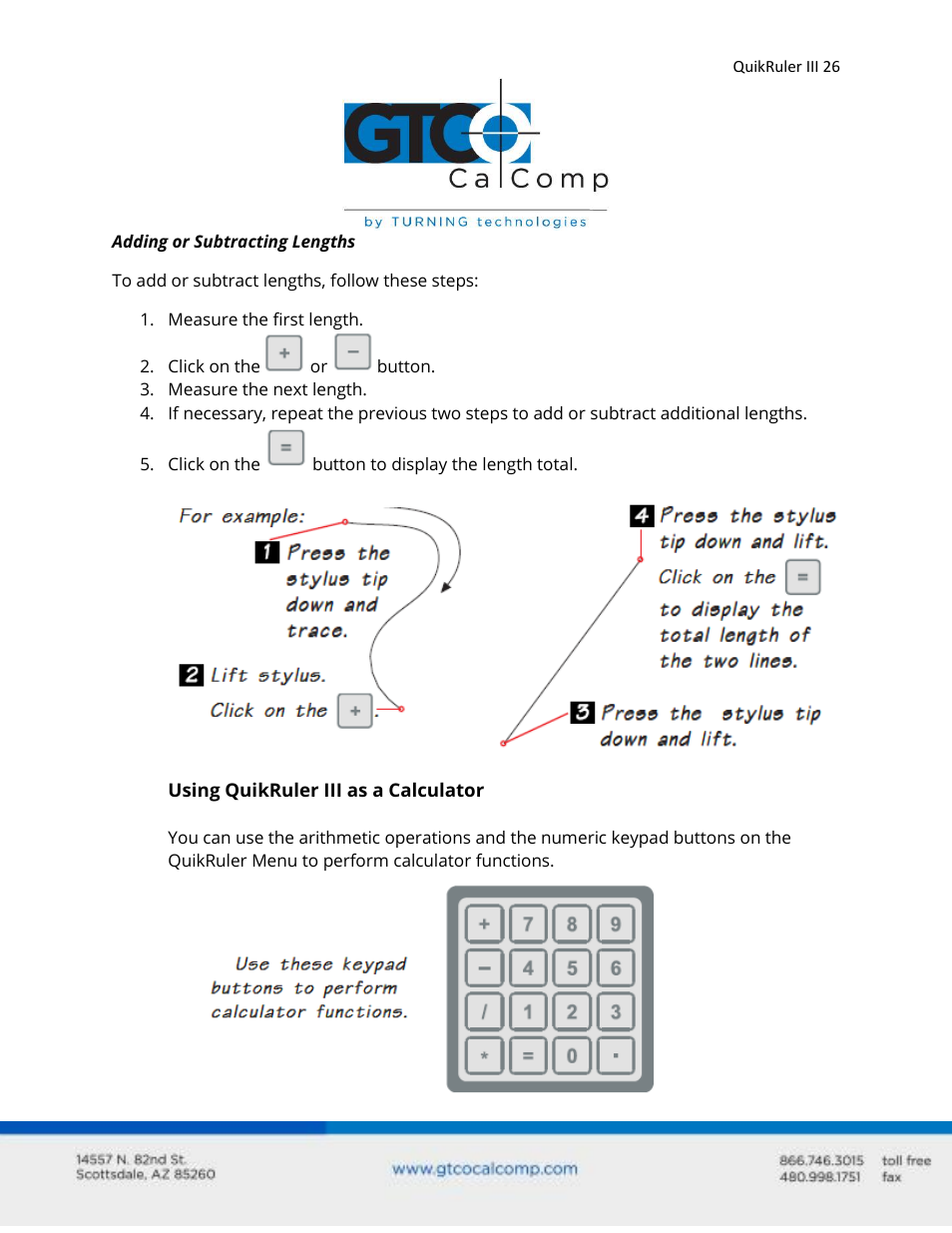 GTCO QuikRuler III - Users Guide User Manual | Page 26 / 42