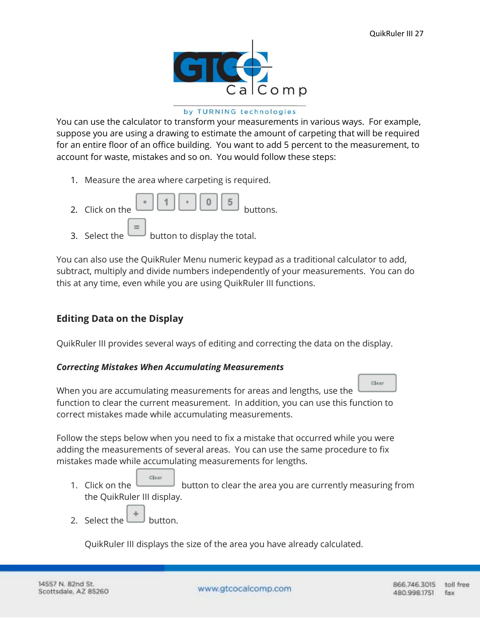 GTCO QuikRuler III - Users Guide User Manual | Page 27 / 42