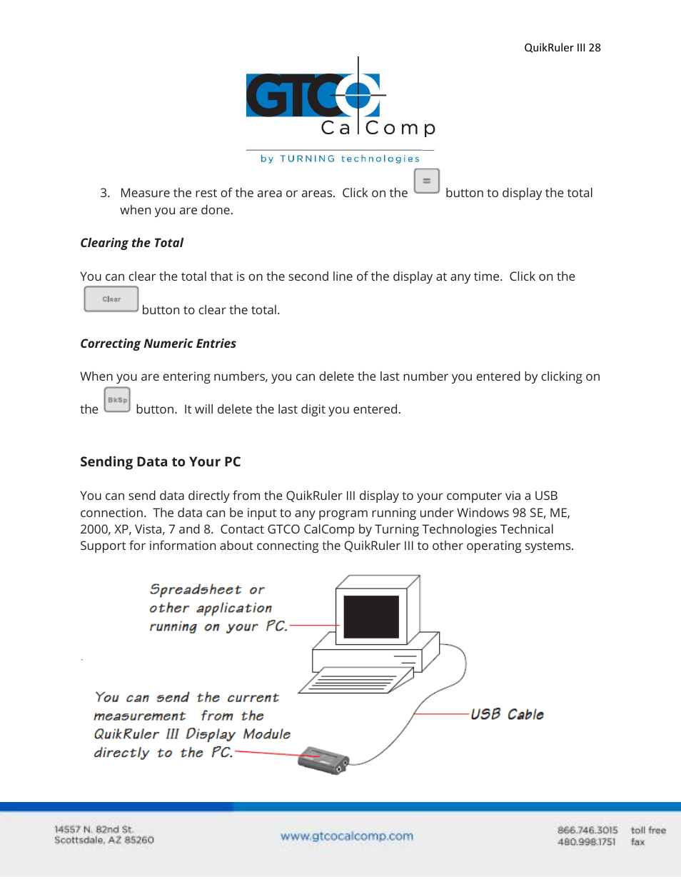 GTCO QuikRuler III - Users Guide User Manual | Page 28 / 42