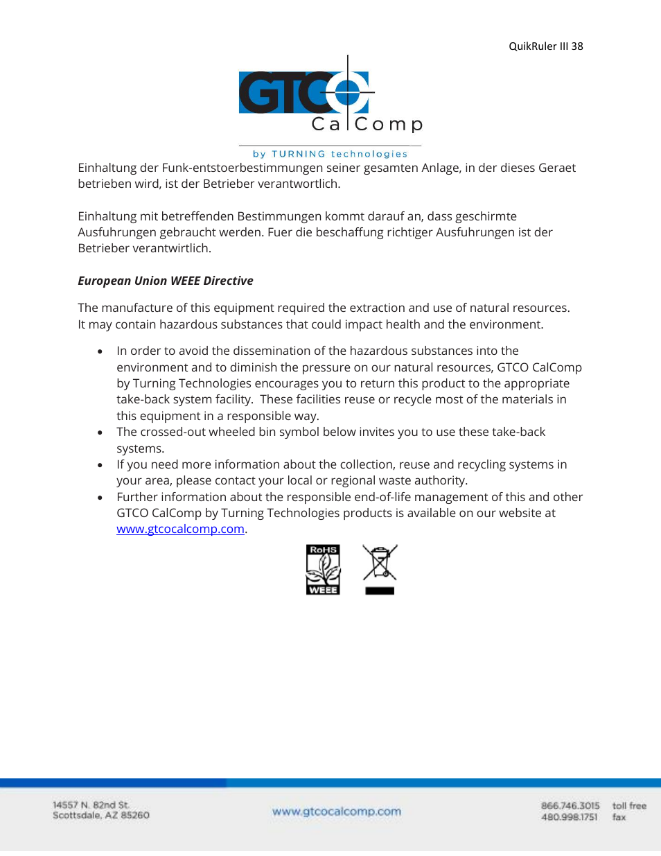 GTCO QuikRuler III - Users Guide User Manual | Page 38 / 42