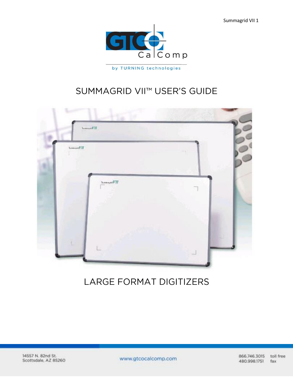 GTCO Summagrid VII - Users Guide User Manual | 40 pages