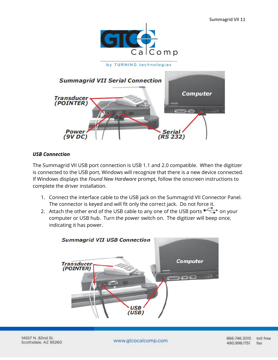 GTCO Summagrid VII - Users Guide User Manual | Page 11 / 40