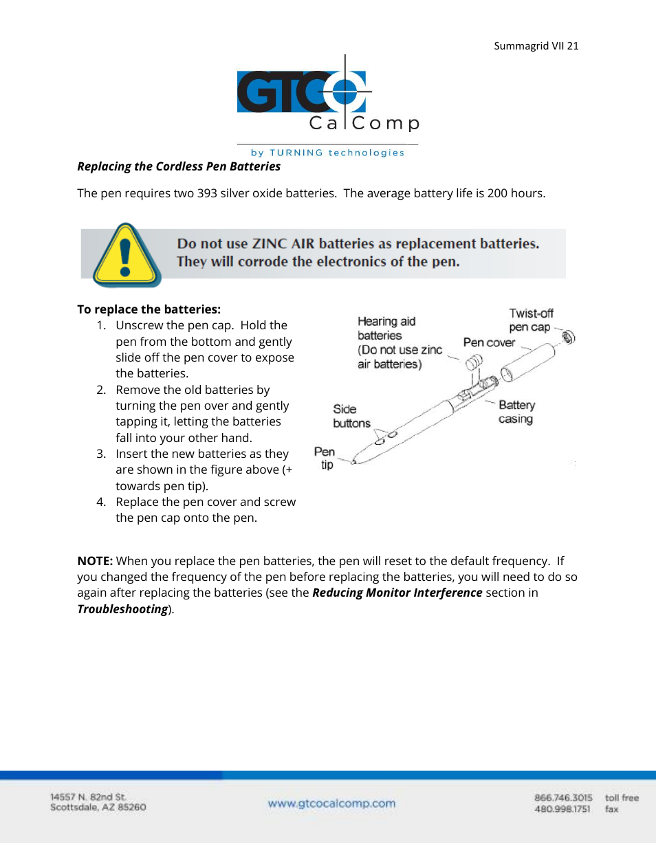GTCO Summagrid VII - Users Guide User Manual | Page 21 / 40