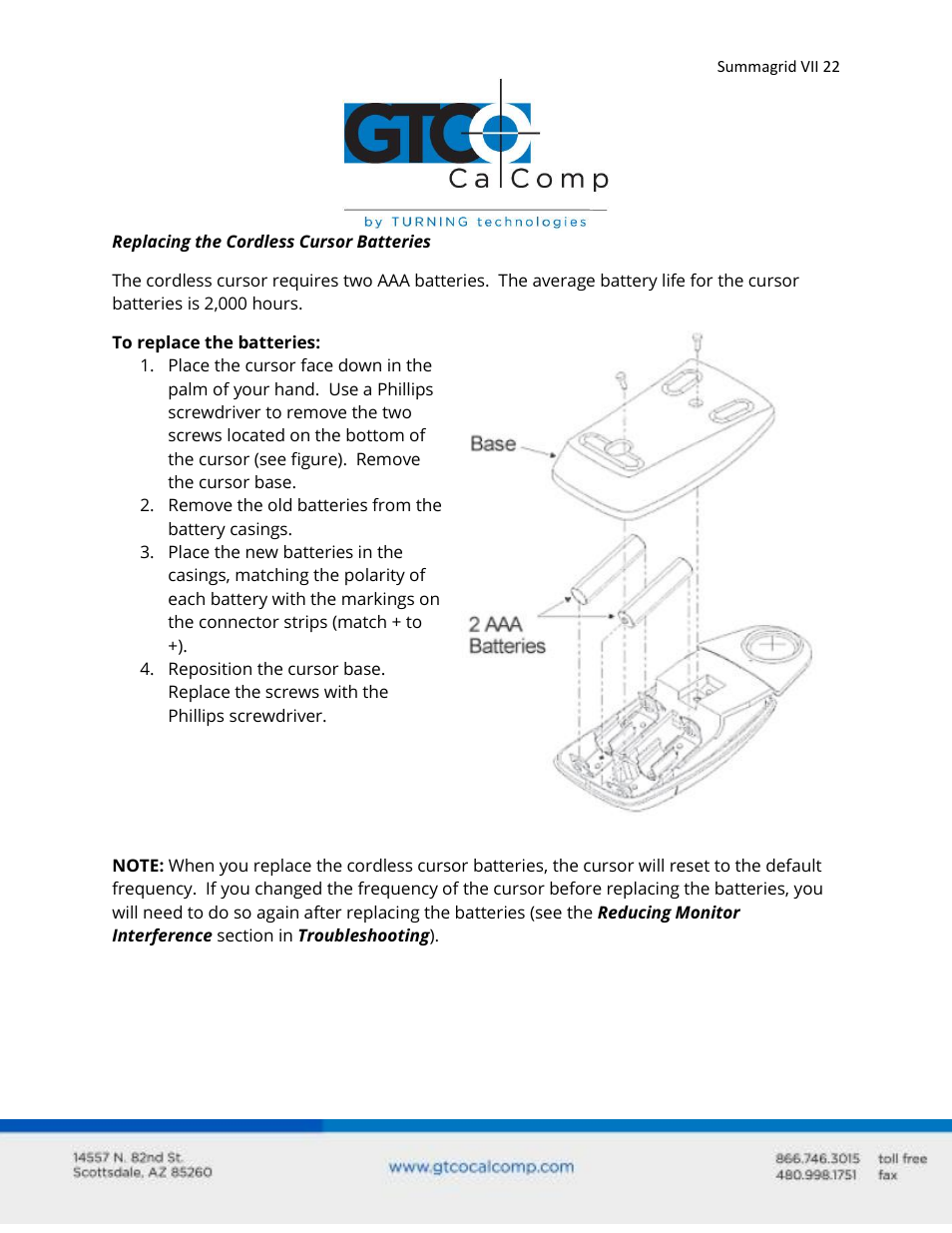 GTCO Summagrid VII - Users Guide User Manual | Page 22 / 40