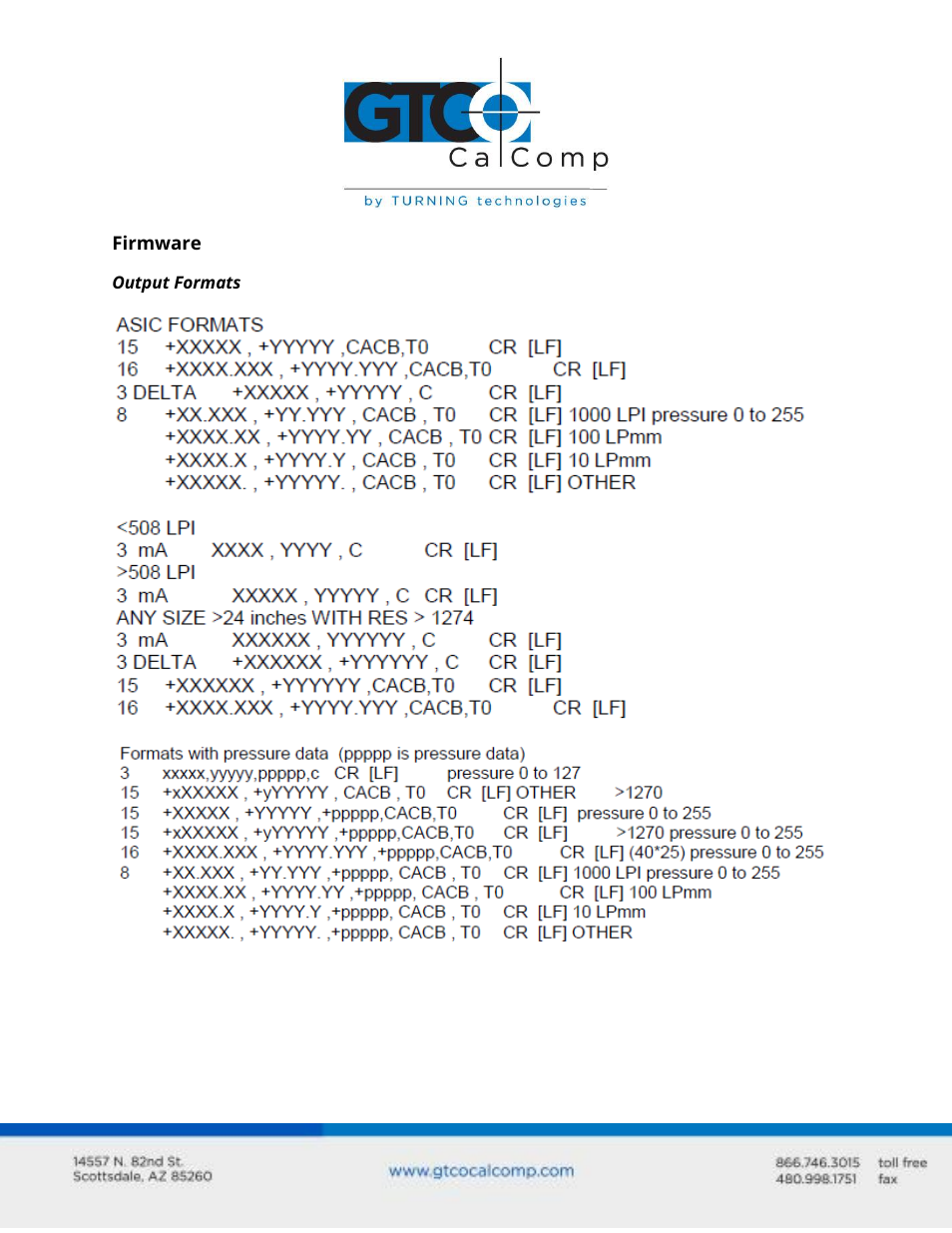 GTCO Summagrid V Commands User Manual | Page 3 / 13