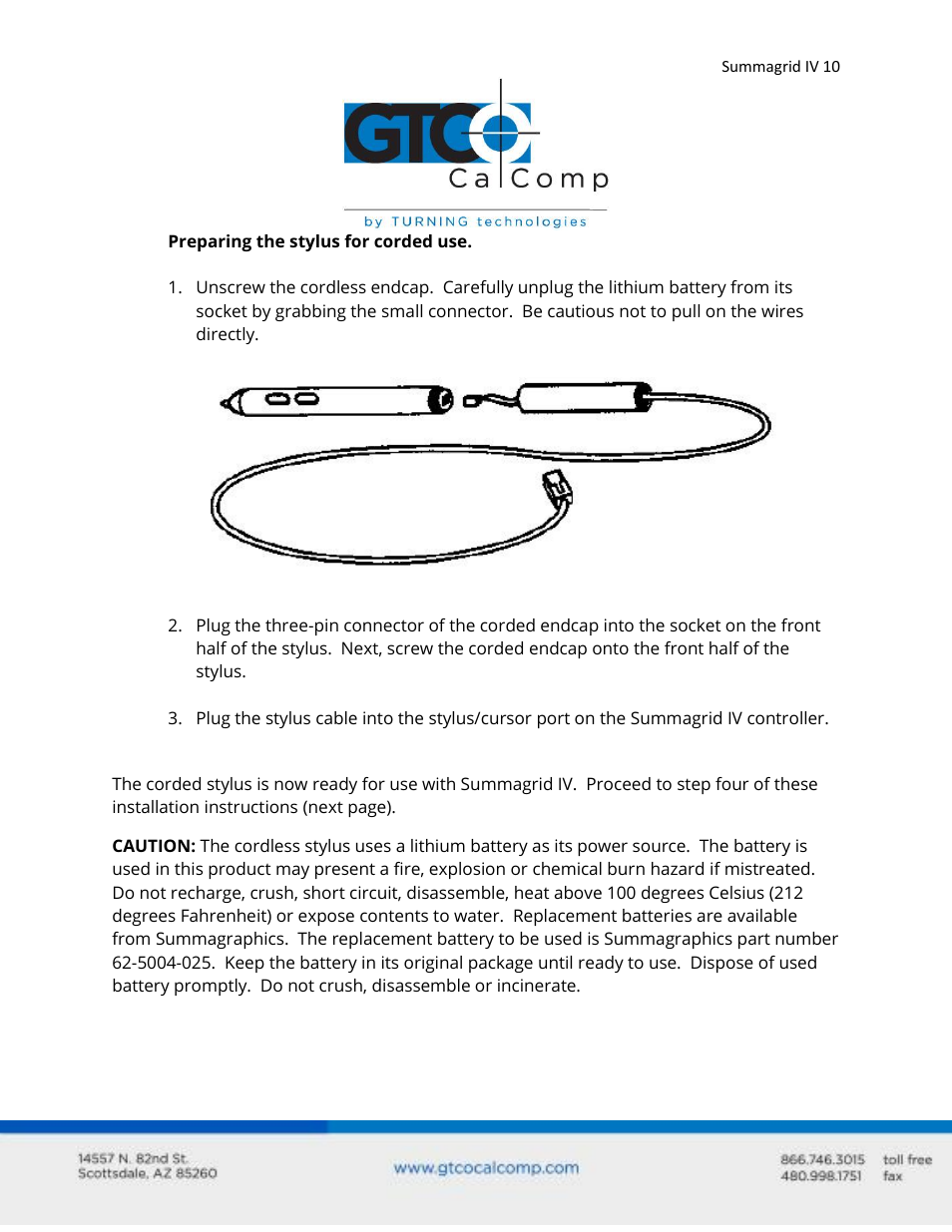 GTCO Summagrid IV - Users Guide Part 1 User Manual | Page 10 / 43