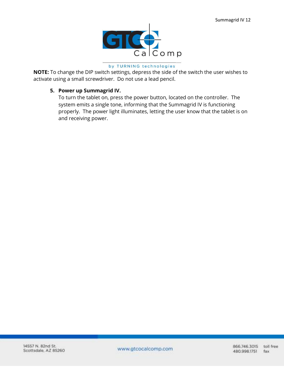 GTCO Summagrid IV - Users Guide Part 1 User Manual | Page 12 / 43