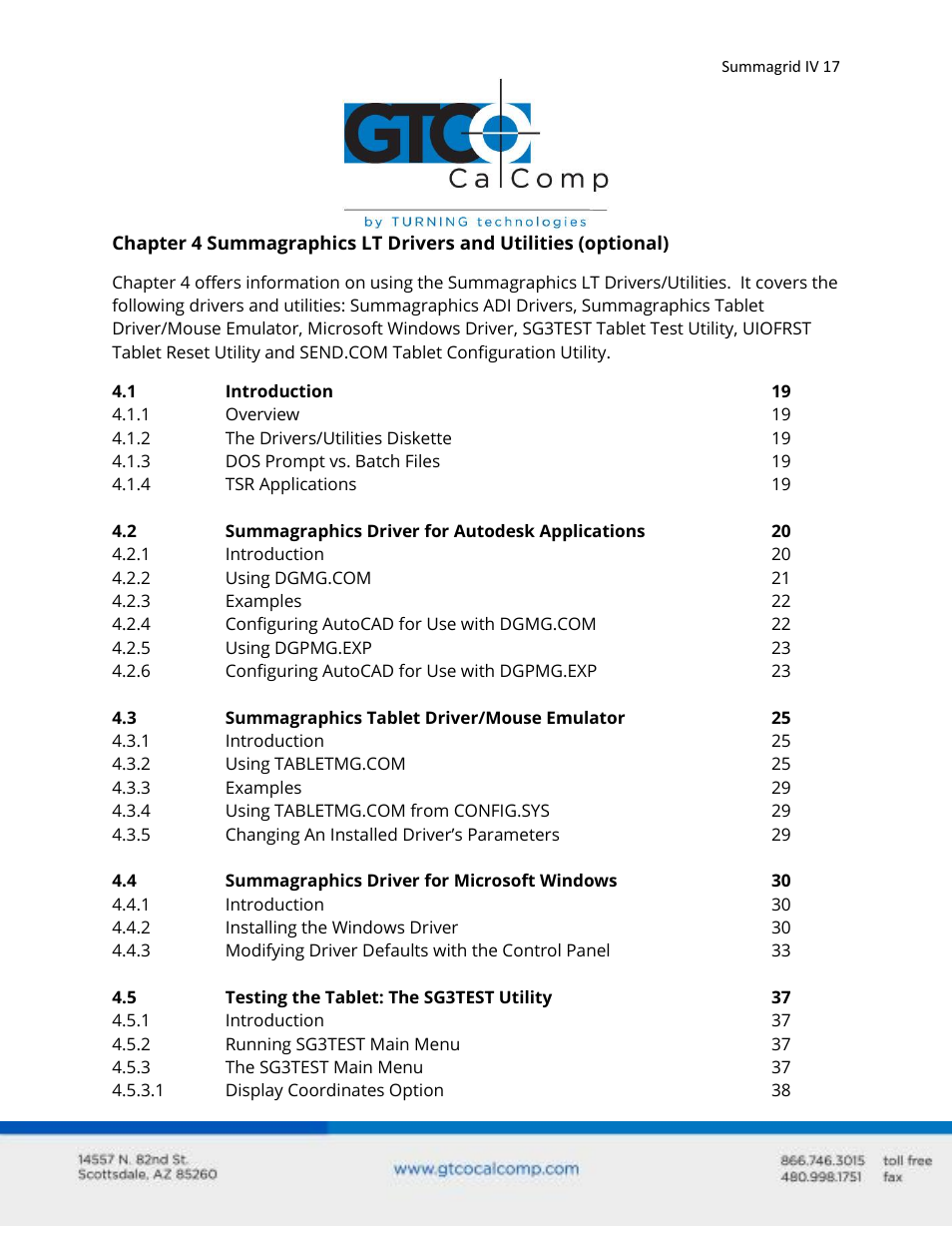 GTCO Summagrid IV - Users Guide Part 1 User Manual | Page 17 / 43