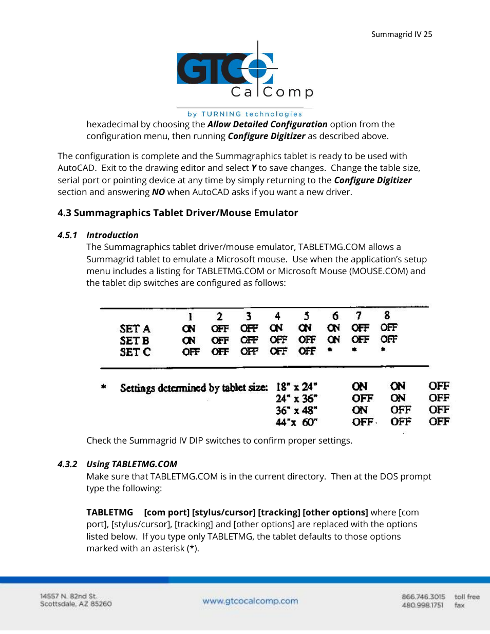 GTCO Summagrid IV - Users Guide Part 1 User Manual | Page 25 / 43