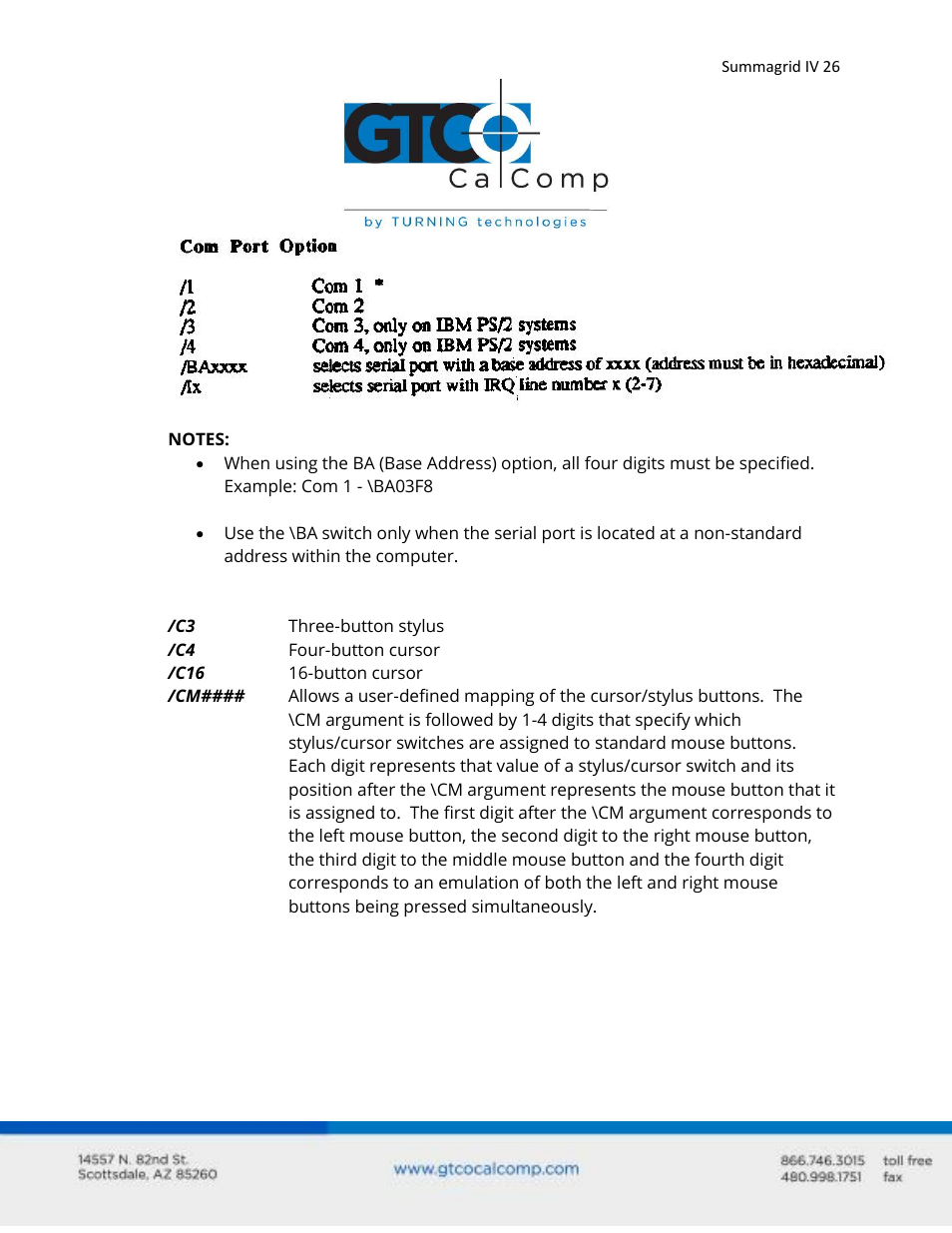 GTCO Summagrid IV - Users Guide Part 1 User Manual | Page 26 / 43