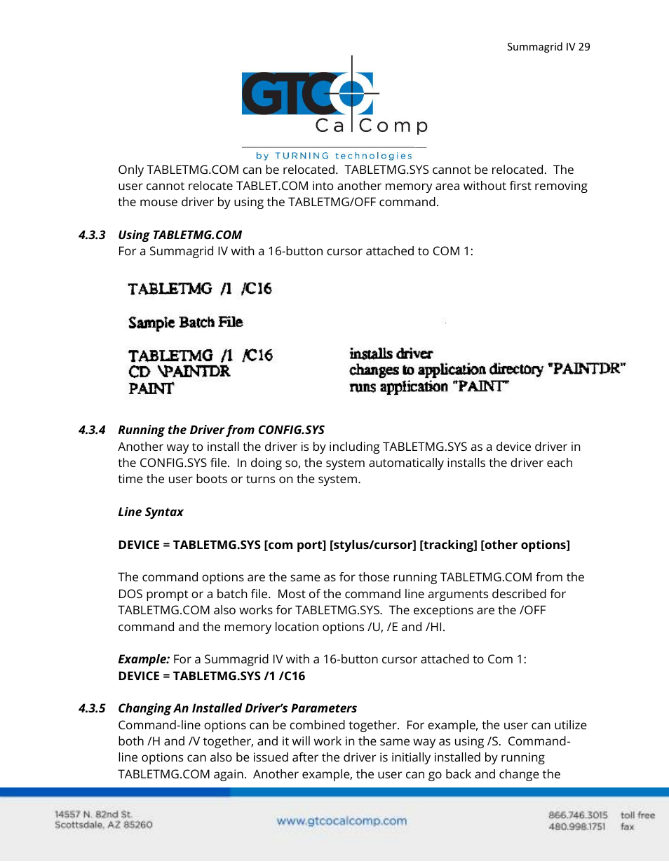 GTCO Summagrid IV - Users Guide Part 1 User Manual | Page 29 / 43