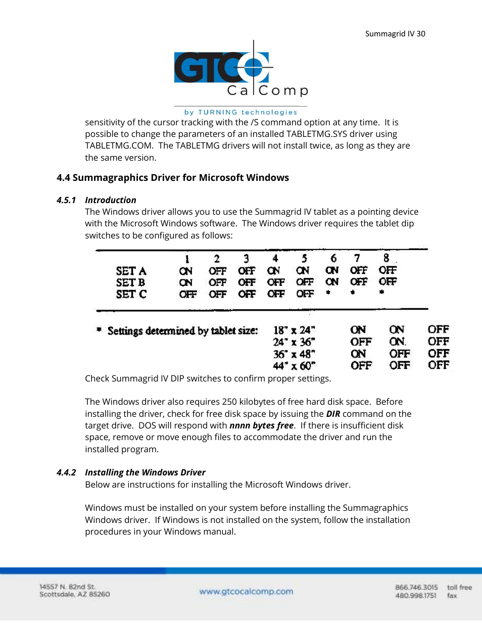 GTCO Summagrid IV - Users Guide Part 1 User Manual | Page 30 / 43