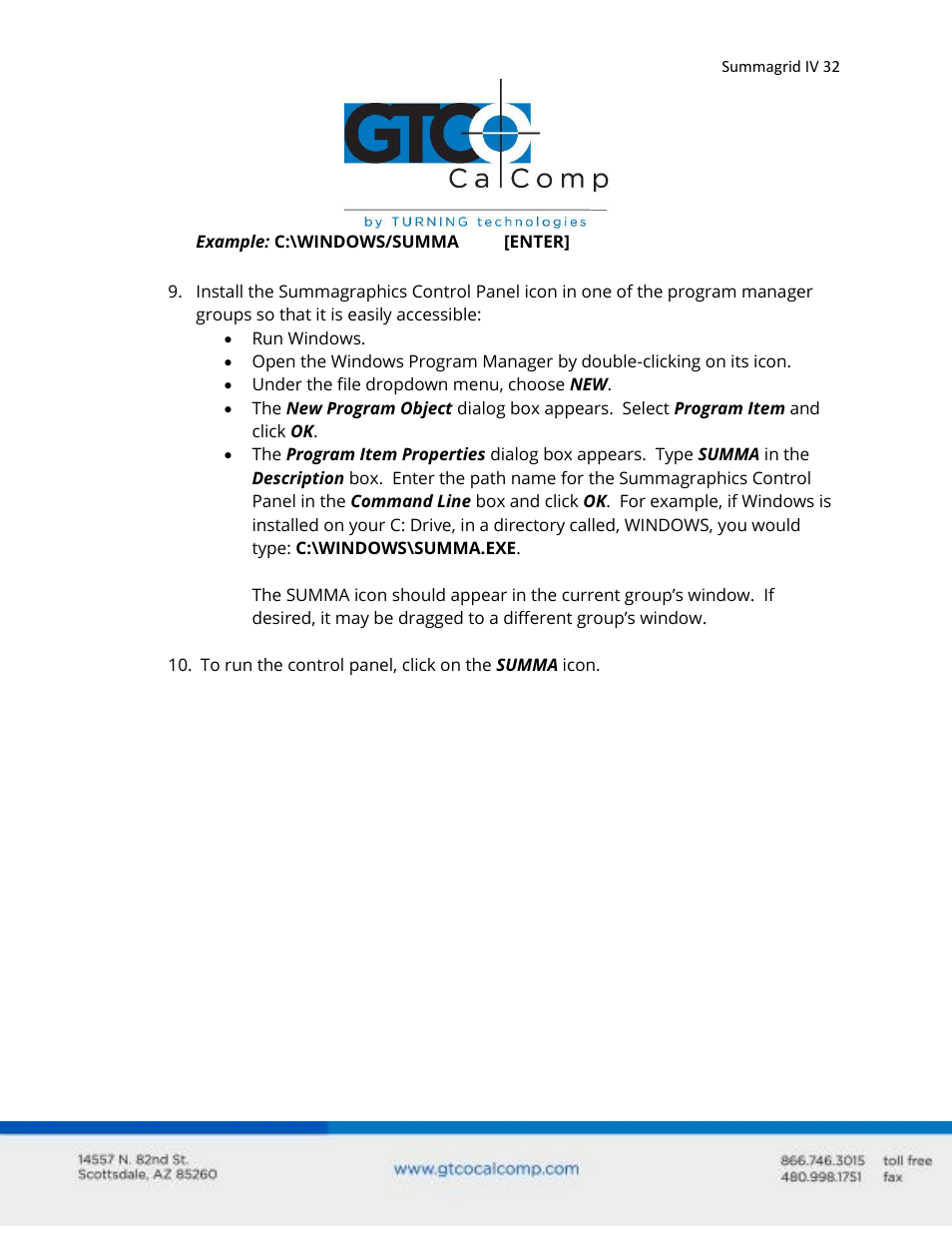 GTCO Summagrid IV - Users Guide Part 1 User Manual | Page 32 / 43