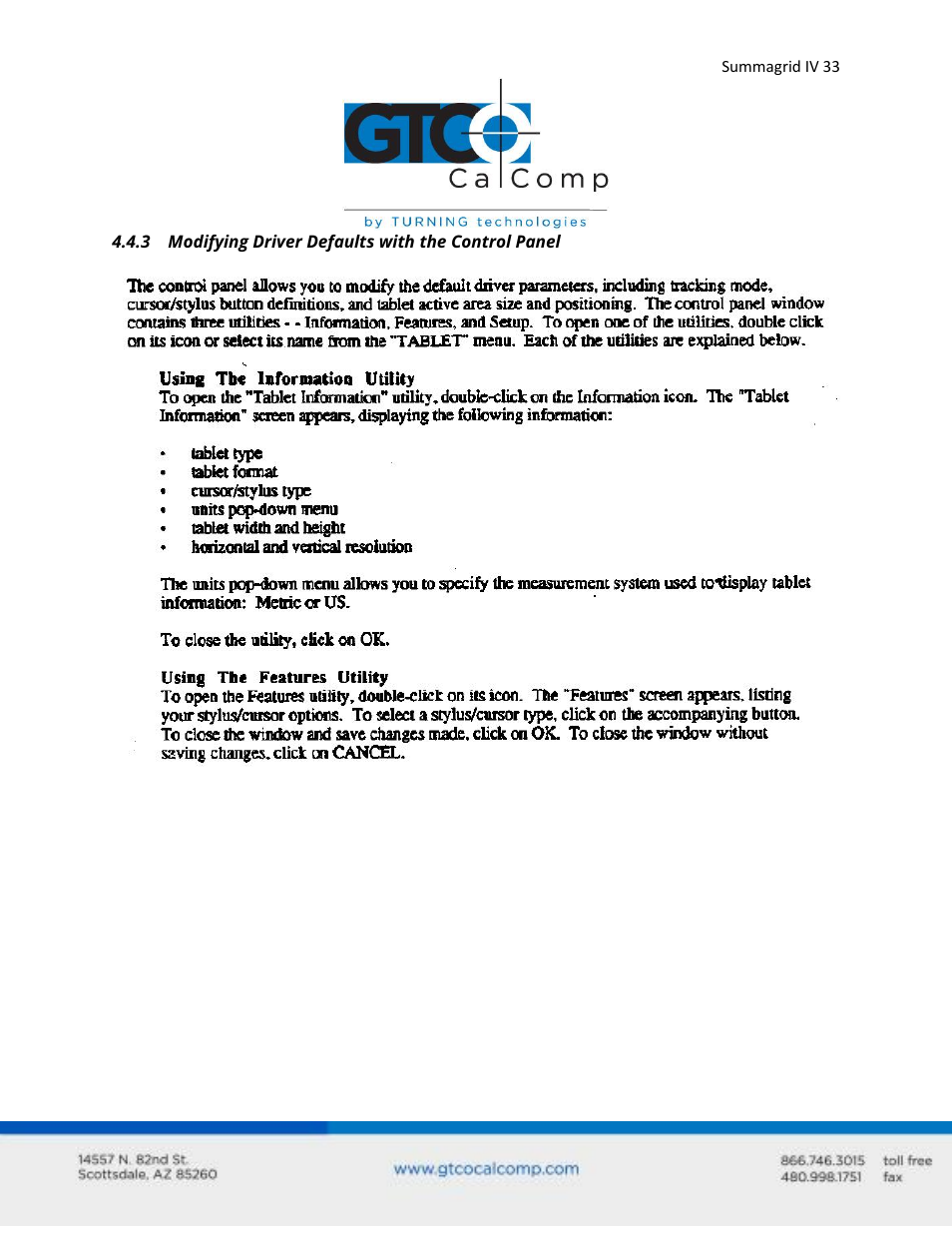 GTCO Summagrid IV - Users Guide Part 1 User Manual | Page 33 / 43