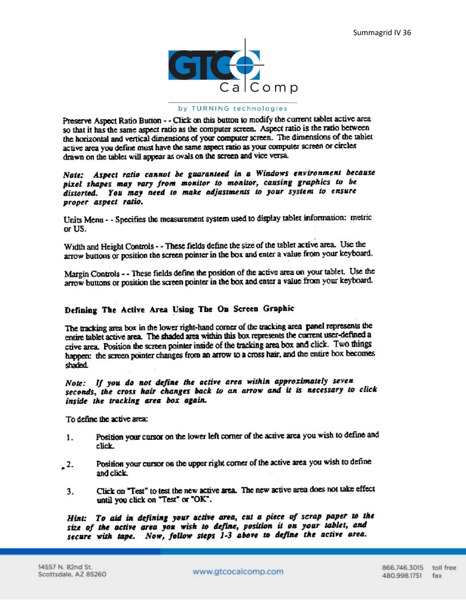 GTCO Summagrid IV - Users Guide Part 1 User Manual | Page 36 / 43