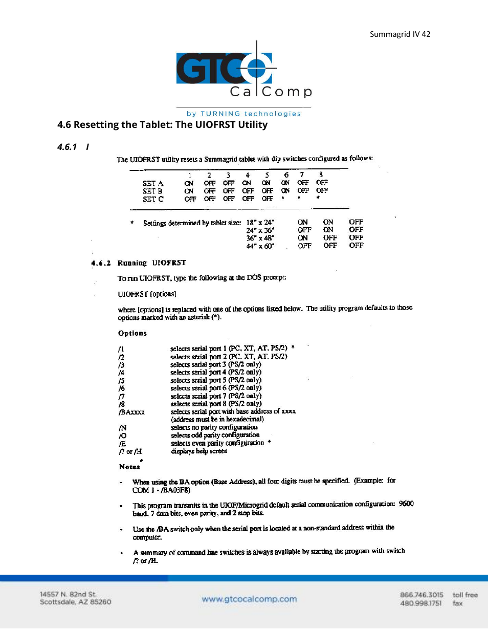 GTCO Summagrid IV - Users Guide Part 1 User Manual | Page 42 / 43