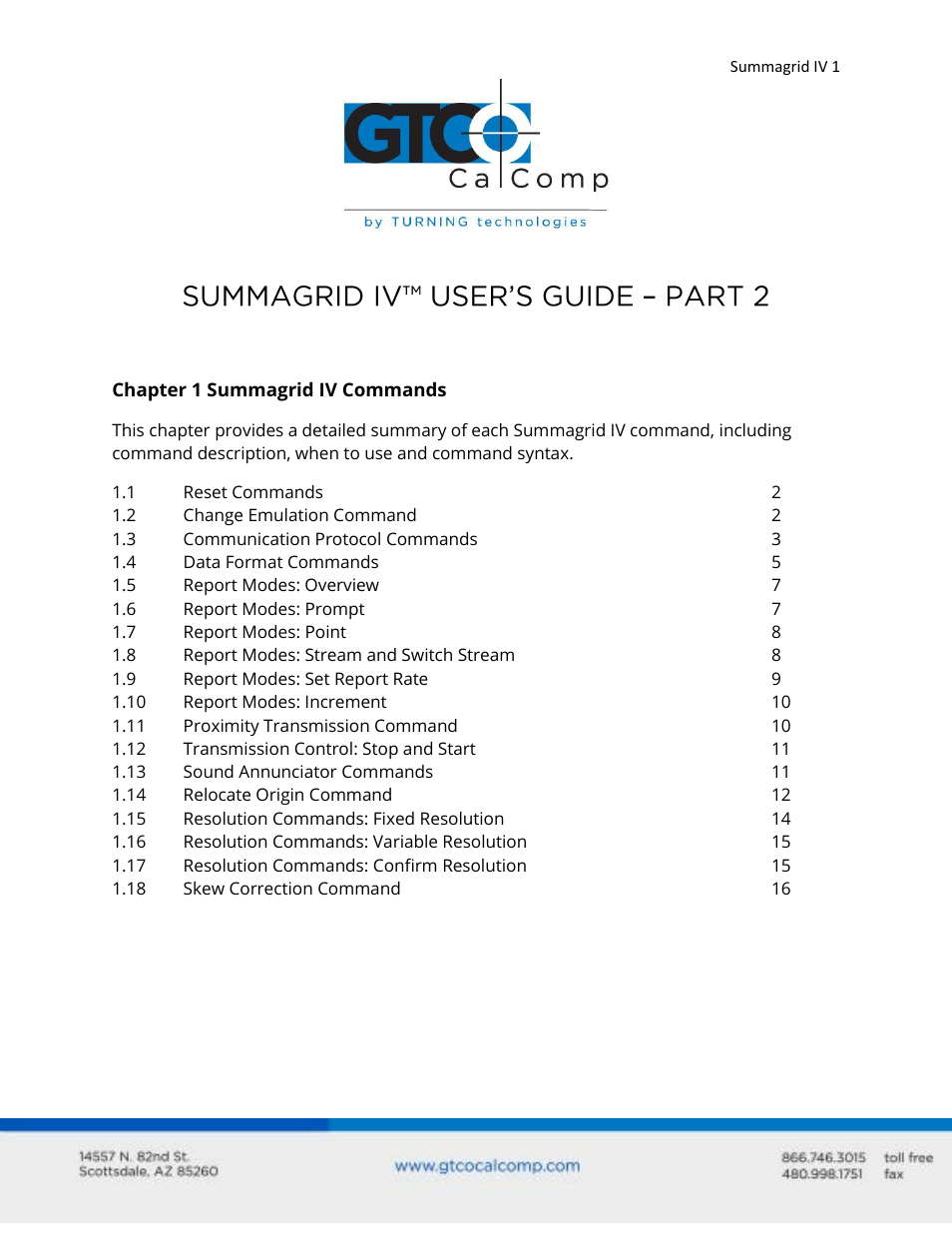 GTCO Summagrid IV - Users Guide Part 2 User Manual | 28 pages