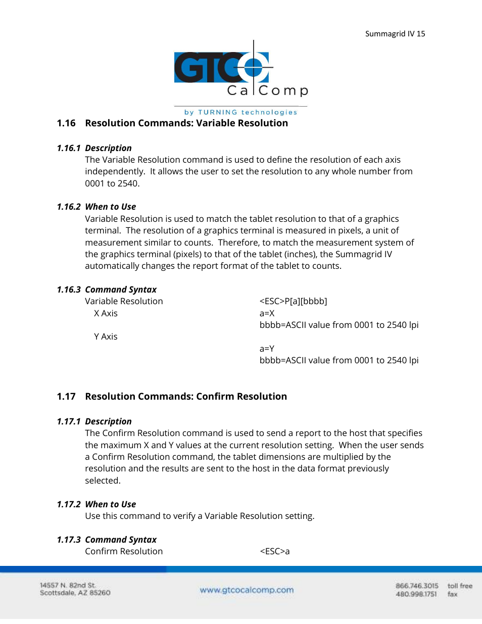 GTCO Summagrid IV - Users Guide Part 2 User Manual | Page 15 / 28