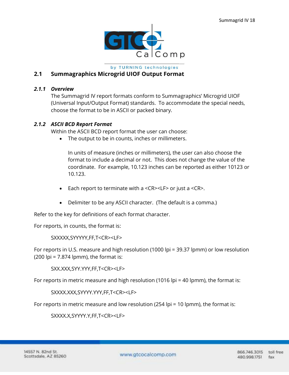 GTCO Summagrid IV - Users Guide Part 2 User Manual | Page 18 / 28